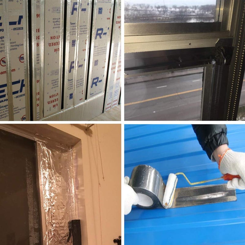 LLPT Aluminum Foil Tape 2 Inches x 108 Feet 5.9 Mil Extra Thick Strong Adhesive HVAC Sealing Hot Cold Air Duct Tape for Pipe Metal Repair (AF208) - Image 5